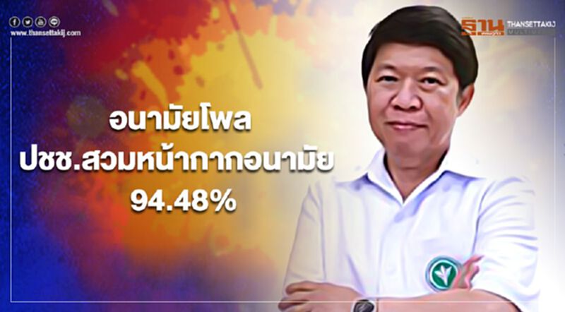 อนามัยโพล เผย ปชช.สวมหน้ากากป้องกันโควิด-19 สูง 94.48% อนามัยโพล เผย ปชช.สวมหน้ากากป้องกันโควิด-19 สูง 94.48%