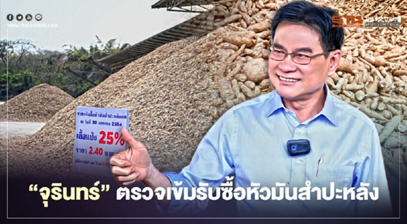 “จุรินทร์” ตรวจเข้มรับซื้อหัวมันสำปะหลัง “จุรินทร์” ตรวจเข้มรับซื้อหัวมันสำปะหลัง