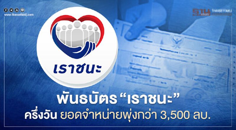 พันธบัตร “เราชนะ” ครึ่งวัน ยอดจำหน่ายพุ่งกว่า 3,500 ลบ. พันธบัตร “เราชนะ” ครึ่งวัน ยอดจำหน่ายพุ่งกว่า 3,500 ลบ.