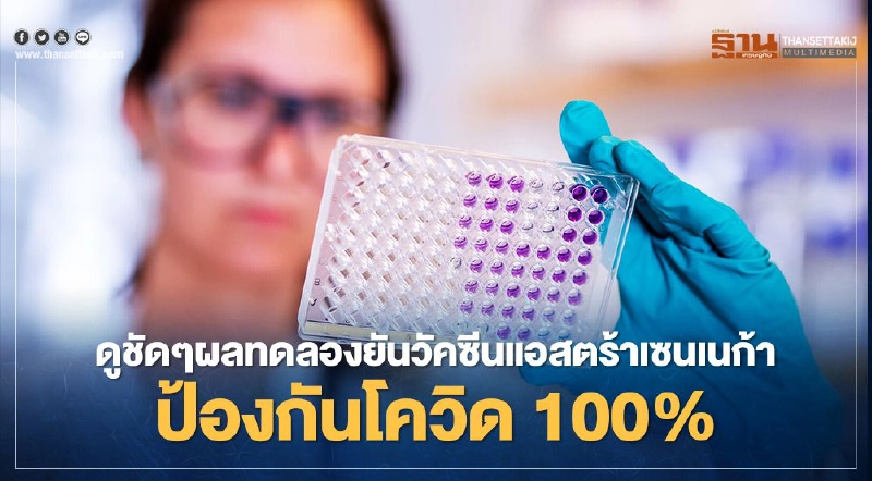 ดูชัดๆ ผลทดลองคลินิกระยะ3ยันวัคซีนแอสตร้าเซนเนก้าป้องกันโควิด100%