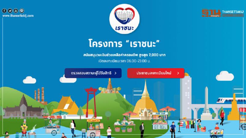 ตรวจสอบสิทธิ์เราชนะ กลุ่มคนละครึ่ง – เราเที่ยวด้วยกัน ผ่านเกณฑ์ 8.4 ล้านราย เช็กไทม์ไลน์ เงินเยียวยา7000 บาท ที่นี่ ตรวจสอบสิทธิ์เราชนะ กลุ่มคนละครึ่ง – เราเที่ยวด้วยกัน ผ่านเกณฑ์ 8.4 ล้านราย เช็กไทม์ไลน์ เงินเยียวยา7000 บาท ที่นี่