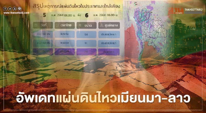 เกาะติดเหตุการณ์ "แผ่นดินไหว" เมียนมา-ลาว