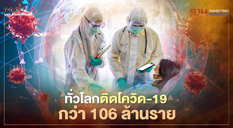 สถานการณ์โควิดโลก ยอดผู้ติดเชื้อรวมกว่า 106 ล้านราย สถานการณ์โควิดโลก ยอดผู้ติดเชื้อรวมกว่า 106 ล้านราย