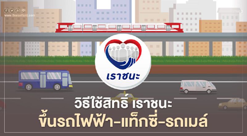 เราชนะ เปิดวิธีใช้สิทธิ ขึ้นรถไฟฟ้า-แท็กซี่-รถเมล์ เราชนะ เปิดวิธีใช้สิทธิ ขึ้นรถไฟฟ้า-แท็กซี่-รถเมล์