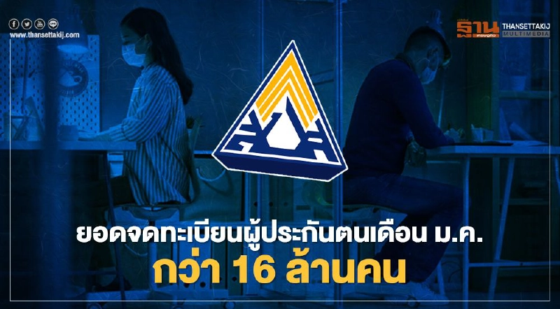 ประกันสังคม เผยผู้ประกันตนม.33 มียอดจดทะเบียนเดือนม.ค.สูงสุด 11 ล้านคน ประกันสังคม เผยผู้ประกันตนม.33 มียอดจดทะเบียนเดือนม.ค.สูงสุด 11 ล้านคน