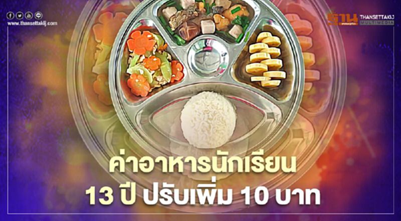 ย้อนรอย “ค่าอาหารกลางวันนักเรียน” 13 ปี ปรับเพิ่ม 10 บาท ย้อนรอย “ค่าอาหารกลางวันนักเรียน” 13 ปี ปรับเพิ่ม 10 บาท