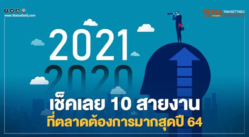 เช็คเลย 10 สายงานที่ตลาดต้องการมากสุดปี 64 เช็คเลย 10 สายงานที่ตลาดต้องการมากสุดปี 64