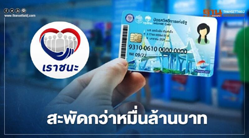 บัตรสวัสดิการแห่งรัฐ ใช้วงเงินสิทธิ์"เราชนะ"สะพัดกว่าหมื่นล้านบาท กลุ่ม 2-3 รับเงินงวดแรกวันนี้ บัตรสวัสดิการแห่งรัฐ ใช้วงเงินสิทธิ์"เราชนะ"สะพัดกว่าหมื่นล้านบาท กลุ่ม 2-3 รับเงินงวดแรกวันนี้