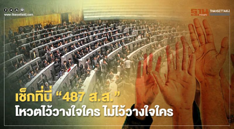 เช็กที่นี่ “487 ส.ส.” โหวตไว้วางใจใคร - ไม่ไว้วางใจใคร เช็กที่นี่ “487 ส.ส.” โหวตไว้วางใจใคร - ไม่ไว้วางใจใคร