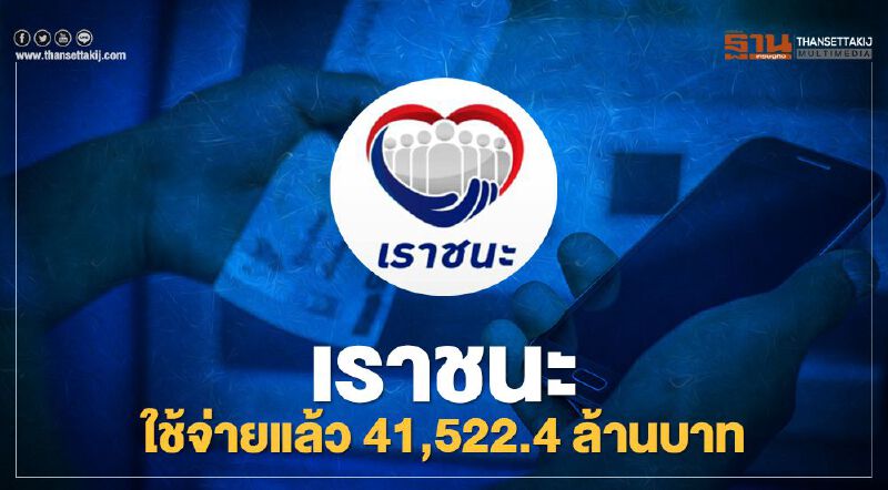 www.เราชนะ.com คลัง เผยยอดใช้จ่ายเราชนะ หมุนเวียน 4.1 หมื่นล้านบาท www.เราชนะ.com คลัง เผยยอดใช้จ่ายเราชนะ หมุนเวียน 4.1 หมื่นล้านบาท