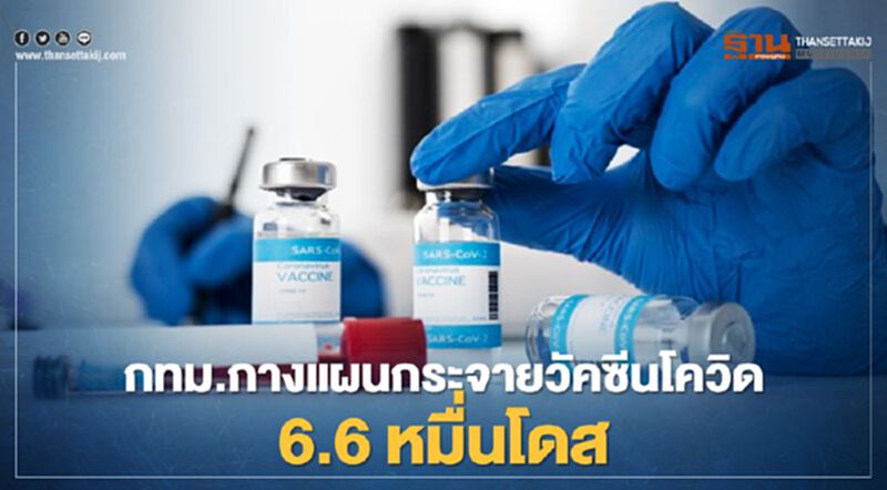 กทม.พร้อมกระจายวัคซีนโควิด 6.6 หมื่นโดส กทม.พร้อมกระจายวัคซีนโควิด 6.6 หมื่นโดส