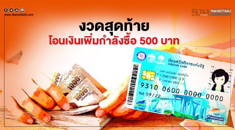 บัตรสวัสดิการแห่งรัฐบัตรคนจน 1 มี.ค.งวดสุดท้ายโอนเงินโครงการเพิ่มกำลังซื้อ 500 บาท บัตรสวัสดิการแห่งรัฐบัตรคนจน 1 มี.ค.งวดสุดท้ายโอนเงินโครงการเพิ่มกำลังซื้อ 500 บาท
