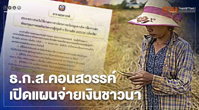เงินช่วยเหลือชาวนาไร่ละ500 เปิดแผนจ่ายเงินเดือนมี.ค. เริ่มโอนเงินวันไหนเช็กที่นี่