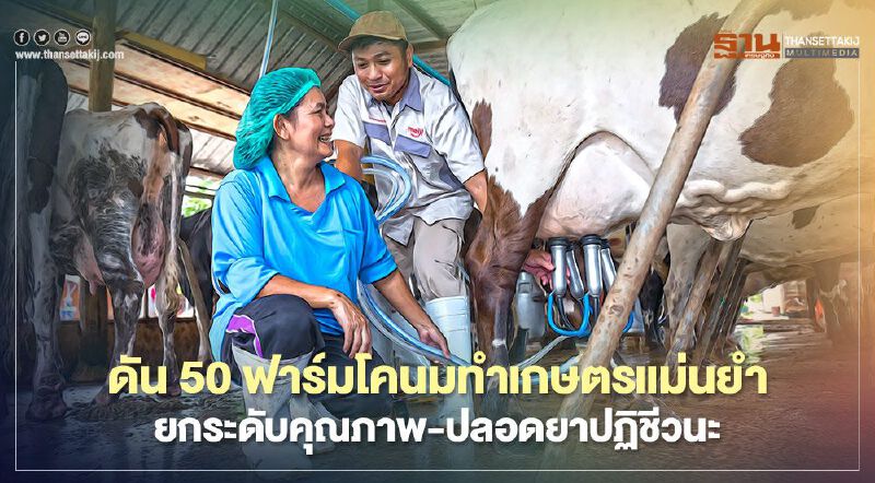 ดัน 50 ฟาร์มโคนมทำเกษตรแม่นยำ ยกระดับคุณภาพ-ปลอดยาปฏิชีวนะ