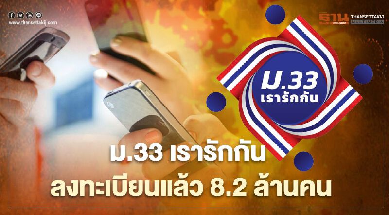 "ม.33เรารักกัน" ผู้ประกันตนแห่ลงทะเบียนขอรับสิทธิ์เยียวยา 4,000 บาท ทะลุกว่า 8.2 ล้านคน 