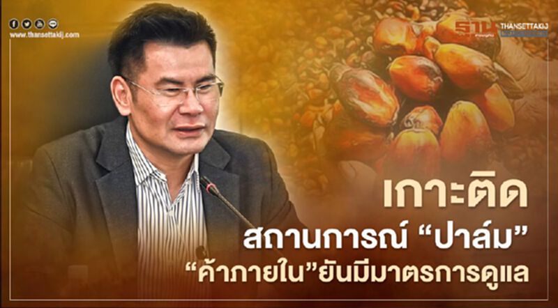 เกาะติดสถานการณ์ “ปาล์ม” “ค้าภายใน”ยันมีมาตรการดูแล เกาะติดสถานการณ์ “ปาล์ม” “ค้าภายใน”ยันมีมาตรการดูแล