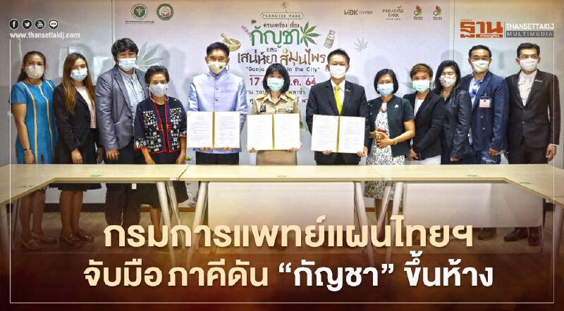 กรมการแพทย์แผนไทยฯ จับมือภาคีดัน "กัญชา" ขึ้นห้าง กรมการแพทย์แผนไทยฯ จับมือภาคีดัน "กัญชา" ขึ้นห้าง