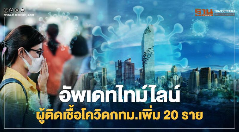 เปิดไทม์ไลน์ผู้ติดเชื้อโควิดกทม.เพิ่ม 20 ราย