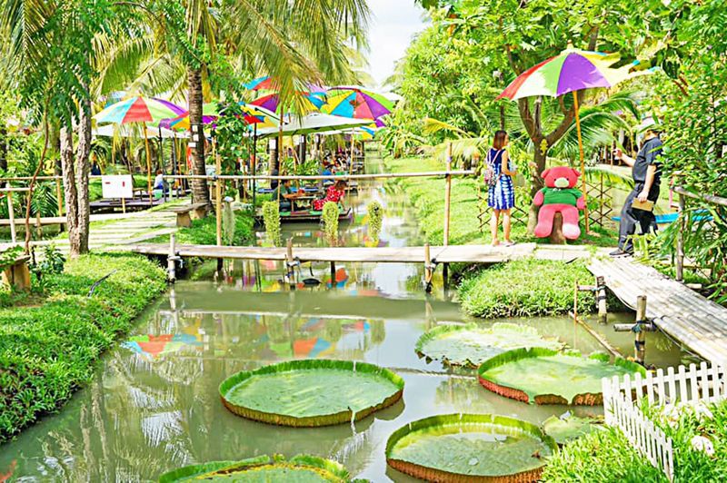 นั่งชิลริมท้องร่อง สวนมะพร้าว