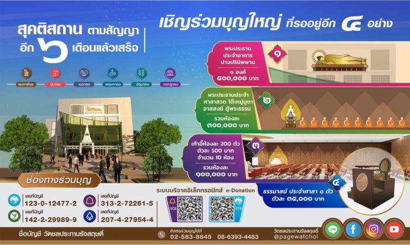 วัดชลประทานฯ เชิญชวนร่วมบุญใหญ่