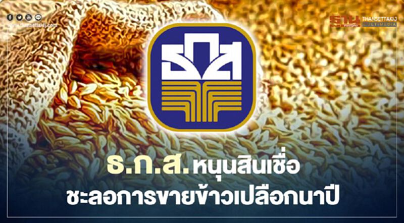 ธ.ก.ส.หนุนสินเชื่อชะลอการขายข้าวเปลือกนาปี ขยายเวลาถึง 31 มี.ค. ธ.ก.ส.หนุนสินเชื่อชะลอการขายข้าวเปลือกนาปี ขยายเวลาถึง 31 มี.ค.