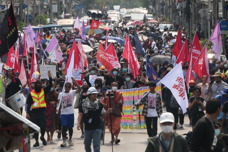 ประมวลภาพ ' ม็อบ 13 มีนา' เดินทะลุฟ้า V.2 