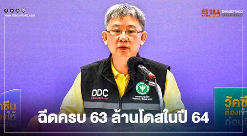 สธ.แจงแผนฉีดวัคซีนโควิดปัจจุบัน ฉีดครบ 63 ล้านโดสในปี 64 สธ.แจงแผนฉีดวัคซีนโควิดปัจจุบัน ฉีดครบ 63 ล้านโดสในปี 64