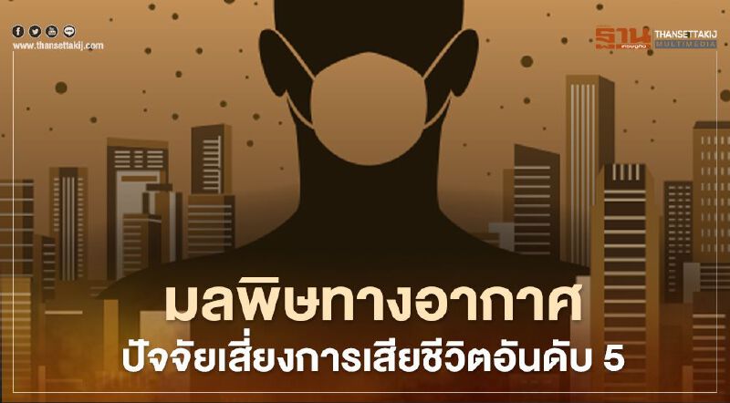 มลพิษทางอากาศ ปัจจัยเสี่ยงการเสียชีวิตอันดับ 5 