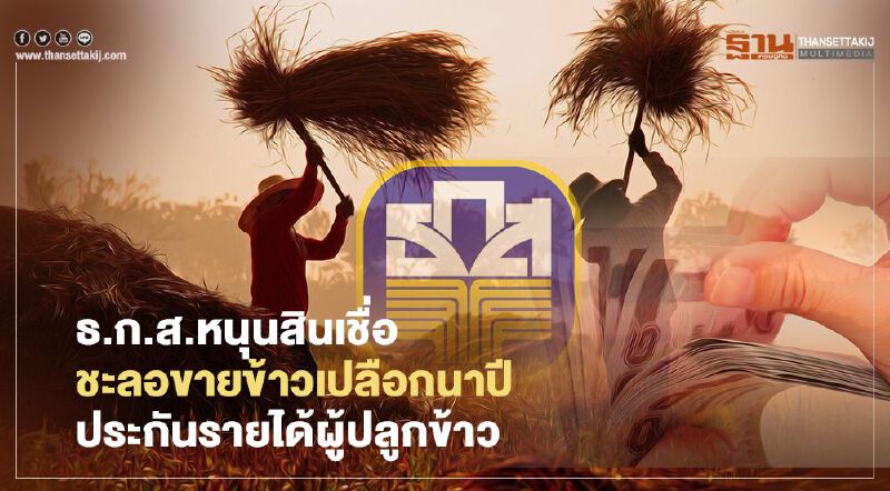 ธ.ก.ส.เพิ่มเงินกว่า 4.5 พันล้านหนุนสินเชื่อชะลอการขายข้าวเปลือกนาปี