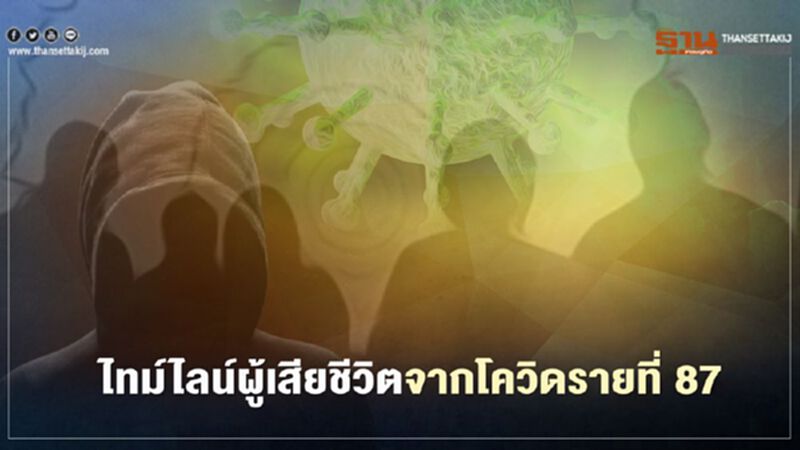 เปิดไทม์ไลน์ผู้เสียชีวิตจากโควิด-19 รายที่ 87 เปิดไทม์ไลน์ผู้เสียชีวิตจากโควิด-19 รายที่ 87