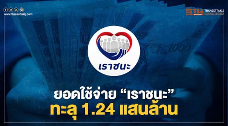 "เราชนะ"ดันยอดใช้จ่ายทะลุ1.24 แสนล้านบาท เปิด 5 อันดับสูงสุด "เราชนะ"ดันยอดใช้จ่ายทะลุ1.24 แสนล้านบาท เปิด 5 อันดับสูงสุด
