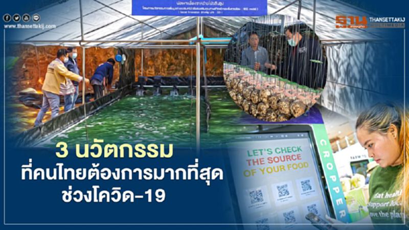 NIA เปิดโพล 3 นวัตกรรมที่คนไทยต้องการมากที่สุดช่วงโควิด-19 NIA เปิดโพล 3 นวัตกรรมที่คนไทยต้องการมากที่สุดช่วงโควิด-19