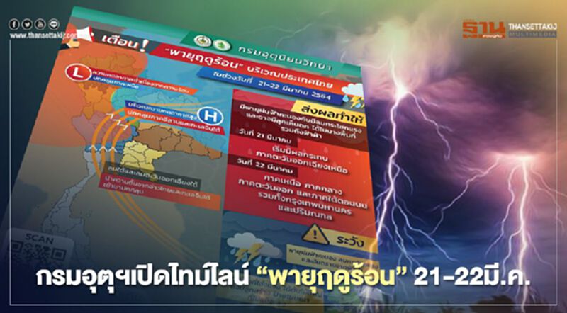 เช็กที่นี่!"พายุฤดูร้อน"21-22 มี.ค. กระทบจังหวัดไหนบ้าง กรมอุตุฯมีคำตอบ เช็กที่นี่!"พายุฤดูร้อน"21-22 มี.ค. กระทบจังหวัดไหนบ้าง กรมอุตุฯมีคำตอบ