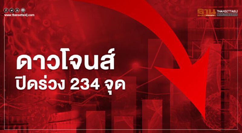 ดาวโจนส์ปิดร่วง 234 จุด หุ้นแบงก์ถ่วงตลาด ดาวโจนส์ปิดร่วง 234 จุด หุ้นแบงก์ถ่วงตลาด