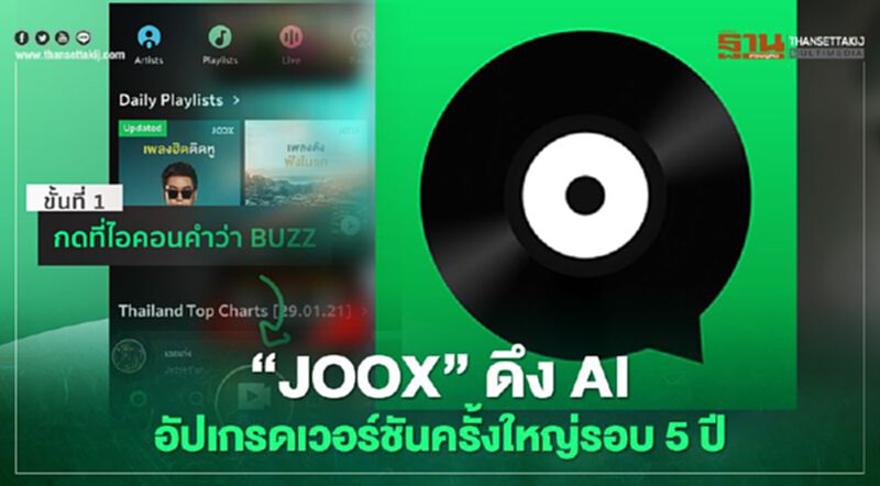 “JOOX”ดึง AI อัปเกรดเวอร์ชันครั้งใหญ่รอบ 5 ปี “JOOX”ดึง AI อัปเกรดเวอร์ชันครั้งใหญ่รอบ 5 ปี