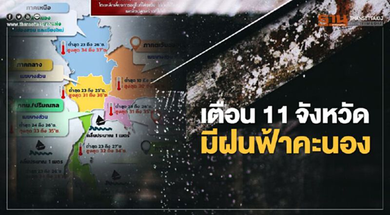 เตือน 2 จังหวัดภาคเหนือ 9 จังหวัดภาคใต้รับมือฝน เตือน 2 จังหวัดภาคเหนือ 9 จังหวัดภาคใต้รับมือฝน