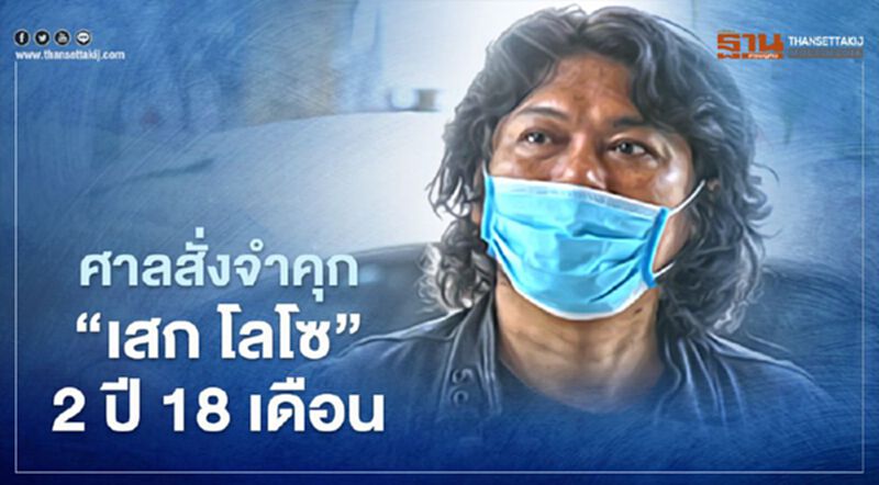 "ศาล"ตีตกฏีกาสั่งจำคุก"เสก โลโซ" 2 ปี18 เดือน ไม่รอลงอาญา "ศาล"ตีตกฏีกาสั่งจำคุก"เสก โลโซ" 2 ปี18 เดือน ไม่รอลงอาญา