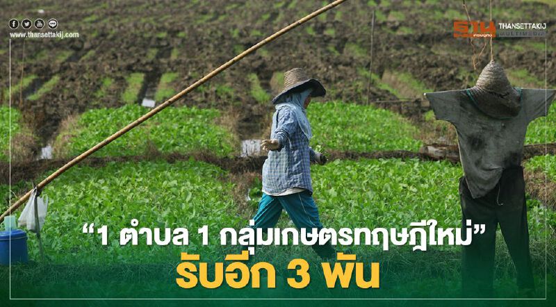 “1 ตำบล 1 เกษตรทฤษฎีใหม่” รอบที่ 5 เปิดรับสมัครอีก3,000 ราย