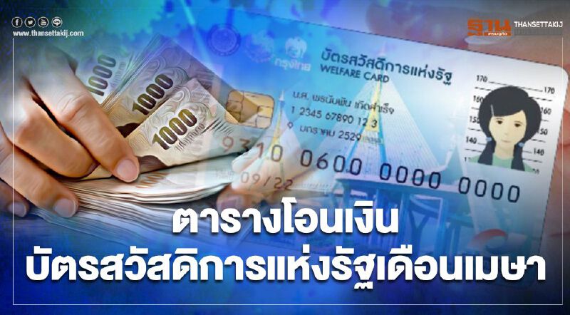 บัตรสวัสดิการแห่งรัฐบัตรคนจน เดือนเมษา ได้รับสิทธิอะไรบ้าง