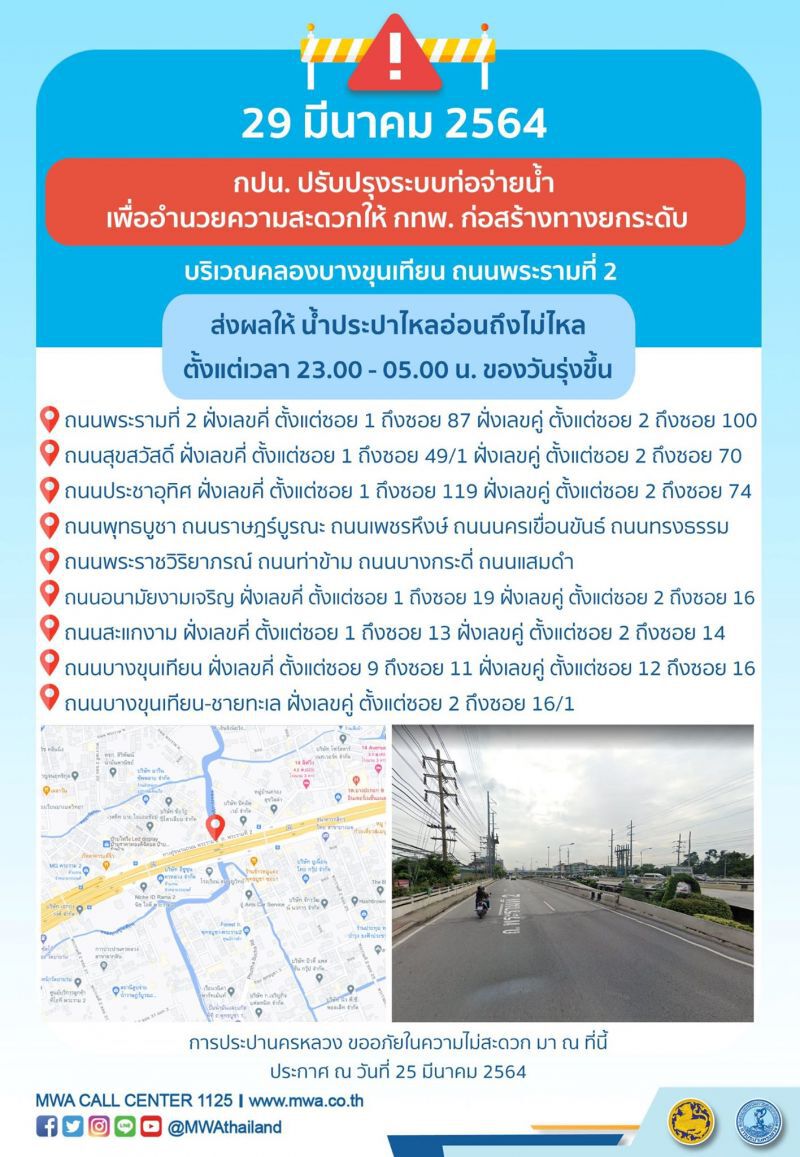 เช็กด่วน!คืนนี้น้ำประปาไม่ไหล-ไหลอ่อนหลายจุด