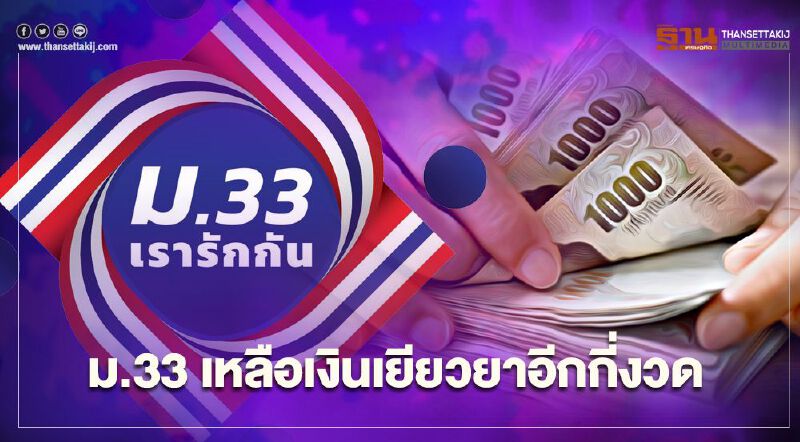 ม.33 เรารักกัน ประกันสังคม โอนเงินเยียวยาครบ 4,000 บาท อีกกี่งวดเช็กที่นี่