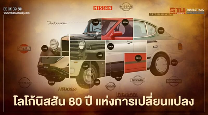 โลโก้นิสสัน 80 ปีแห่งการเปลี่ยนแปลง โลโก้นิสสัน 80 ปีแห่งการเปลี่ยนแปลง