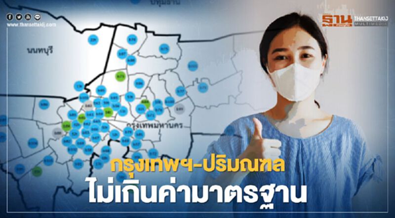 คุณภาพอากาศ ค่าฝุ่น PM2.5 เช้านี้ กรุงเทพฯ-ปริมณฑล ไม่เกินค่ามาตรฐาน คุณภาพอากาศ ค่าฝุ่น PM2.5 เช้านี้ กรุงเทพฯ-ปริมณฑล ไม่เกินค่ามาตรฐาน