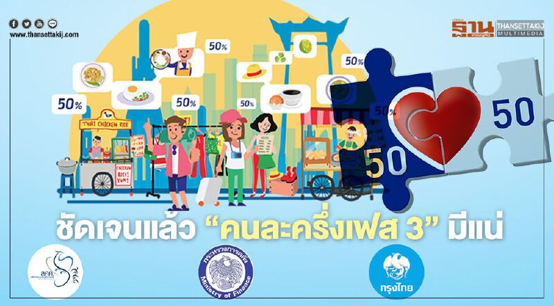 “คนละครึ่งเฟส3” ชัดเจนแล้วมีแน่ “รองโฆษกรัฐบาล" รอความชัดเจนรายละเอียดหลังสิ้นเดือนพ.ค.