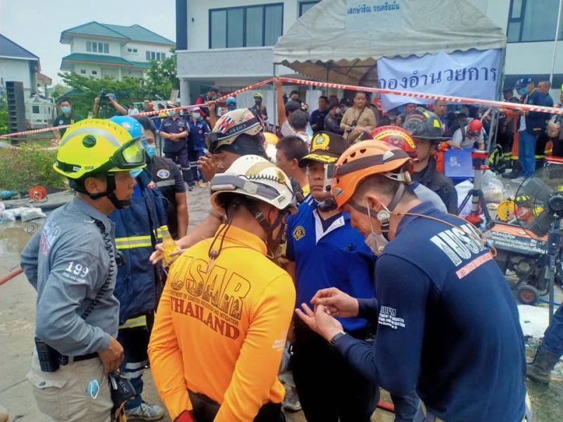จนท.ยุติปฎิบัติการค้นหาผู้รอดชีวิต  เหตุอาคารถล่ม หมู่บ้านกฤษดานคร 