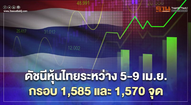 ดัชนีหุ้นไทยระหว่างวันที่ 5-9 เม.ย. กรอบ 1,585 และ 1,570 จุด ดัชนีหุ้นไทยระหว่างวันที่ 5-9 เม.ย. กรอบ 1,585 และ 1,570 จุด
