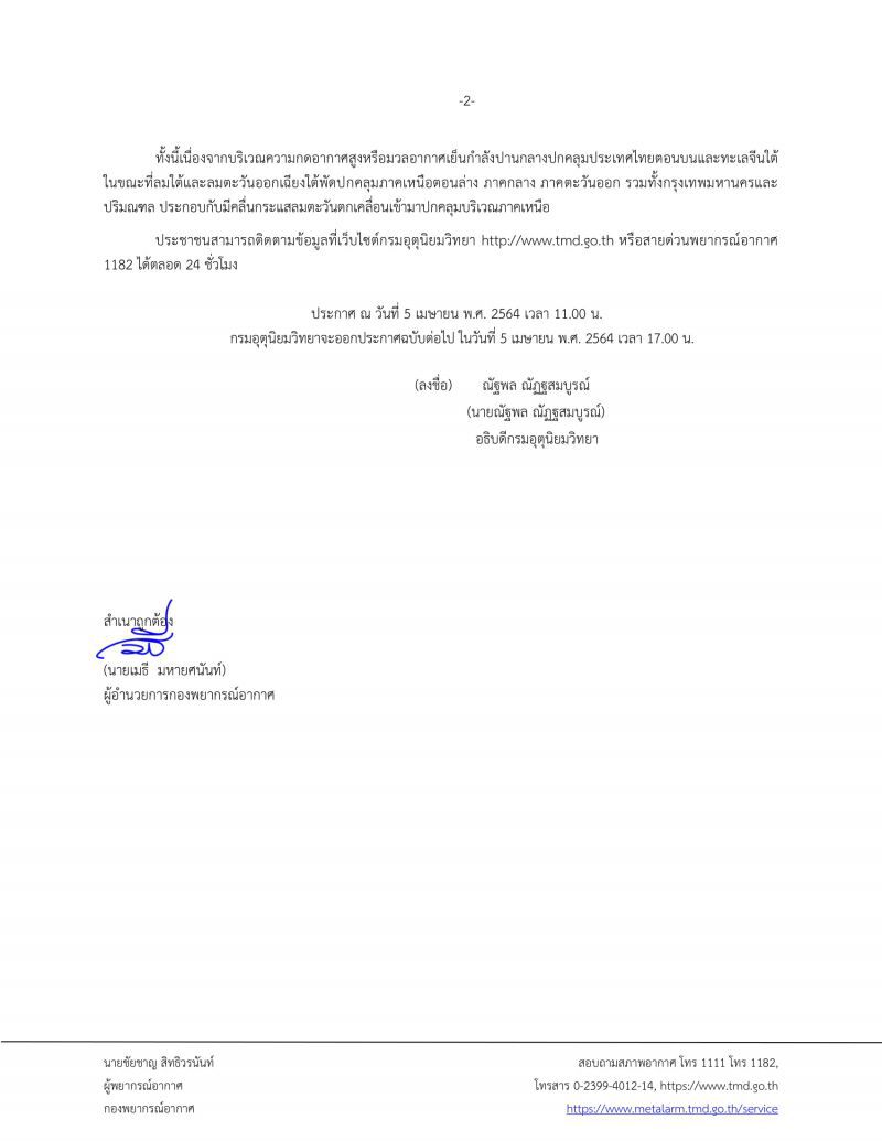 กรมอุตุนิยมวิทยา เตือนระวัง"พายุฤดูร้อน" ฝนฟ้าคะนอง-ลมกระโชกแรง-ฟ้าผ่า