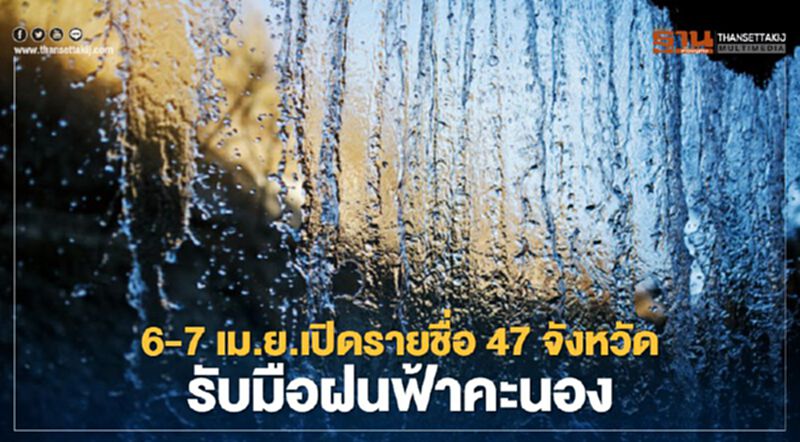 เช็กรายชื่อ 47 จังหวัดมีฝนฟ้าคะนอง -ลมแรง เช็กรายชื่อ 47 จังหวัดมีฝนฟ้าคะนอง -ลมแรง