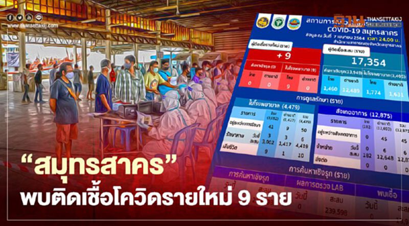 "สมุทรสาคร"พบผู้ติดเชื้อโควิด-19 รายใหม่ 9 ราย "สมุทรสาคร"พบผู้ติดเชื้อโควิด-19 รายใหม่ 9 ราย