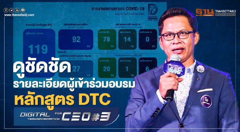 "ผอ.หลักสูตร DTC" แจงอย่างละเอียดผู้เข้าร่วมอบรบหลักสูตรรุ่นที่ 3 ไม่พบผู้ติดเชื้อ 